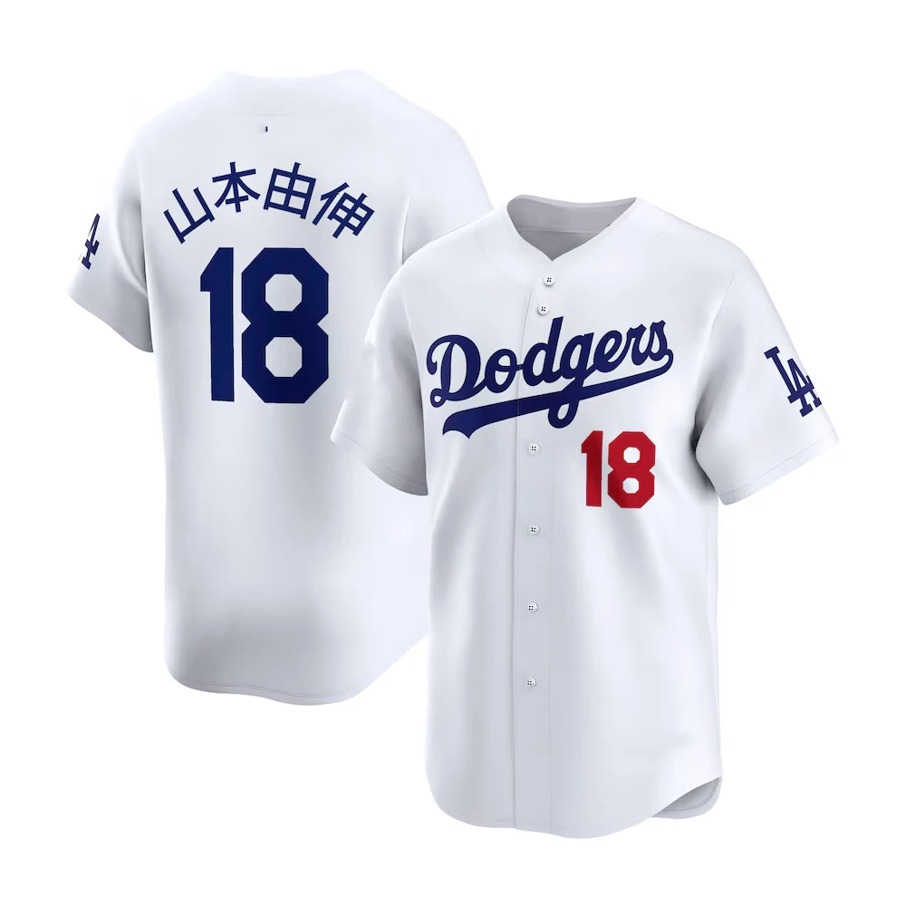 2024 Mens Yoshinobu Yamamoto Baseball Shirt Nunber 18 Youth Kids Breathable Quick-dry Outdoor Baseball Uniform