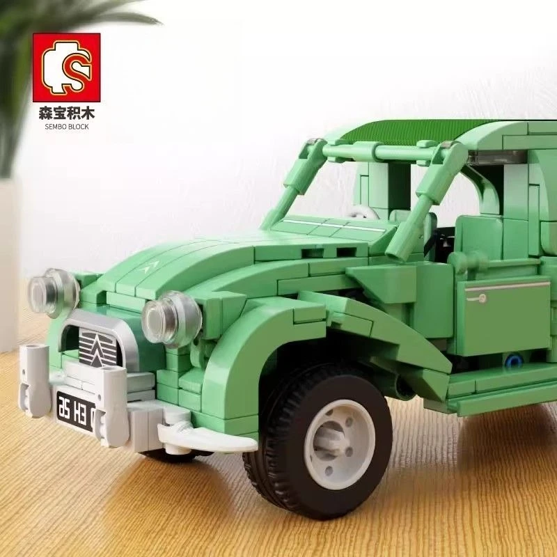 

SEMBO маленькие частицы строительный блок сборка DIY головоломка игрушка модель жук винтажная автомобильная станция универсал детский подарок на день рождения игрушки