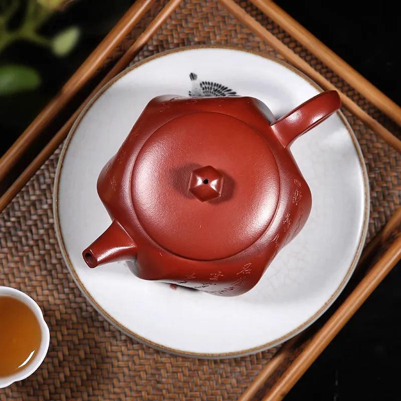 

Canghu Tianxia Yi Zisha Pot Raw Mine Dahongpao Чайный сервиз большой емкости для изготовления чистого мужчины ручной работы Цзянхун