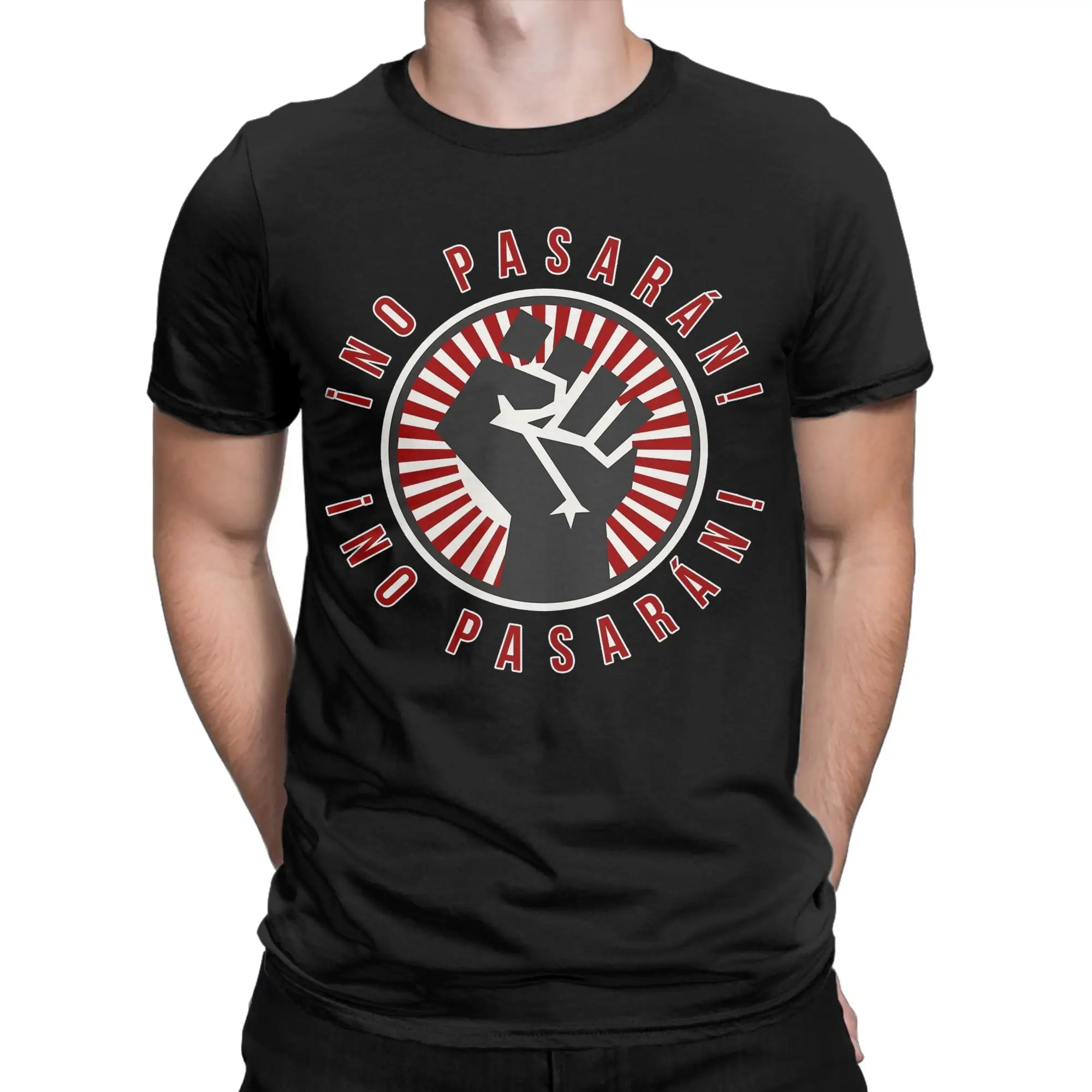 Men Women's No Pasaran anti fascist T Shirts  Pure Cotton Clothes Novelty Short Sleeve O Neck Tees Gift Idea T-Shirt