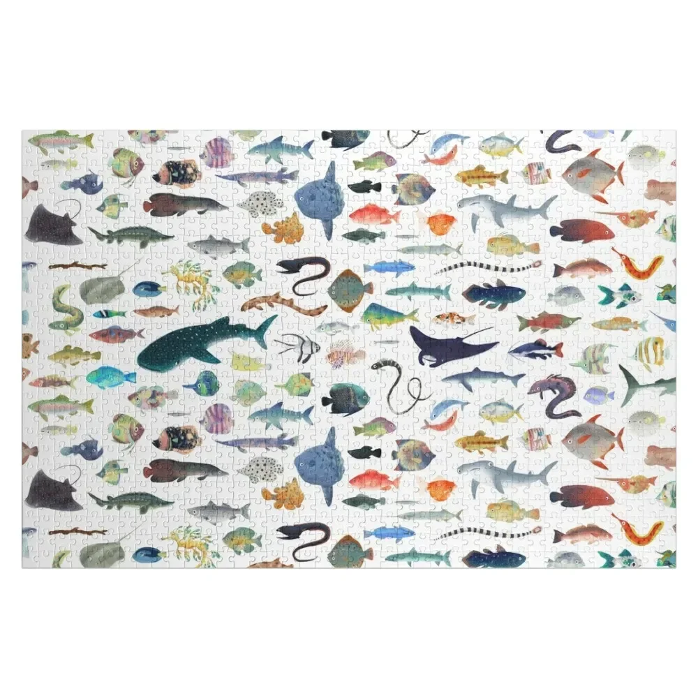 

One Hundred Fish Jigsaw Puzzle Custom Name Wood Custom Personalised Jigsaw Puzzle