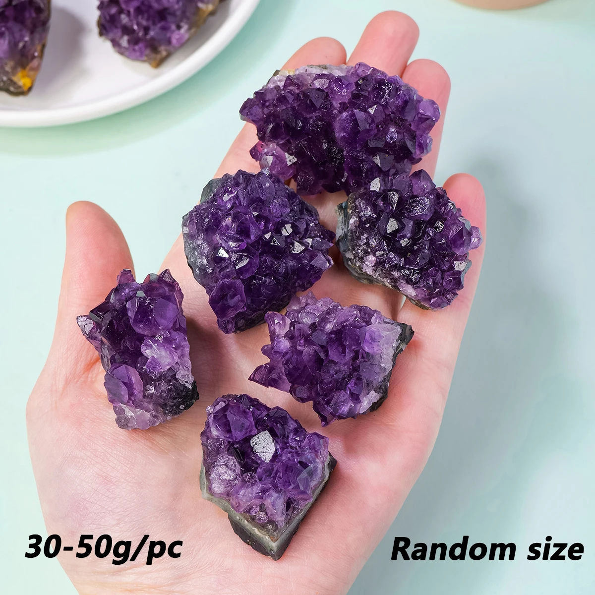 1pc Natural Brazilian Amethyst Cluster Ornaments Healing Energy Amethyst Hole Cave Demagnetize Home Decoration