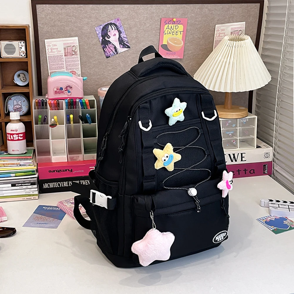 Backpack for Women Multi-Pocket Rucksack Nylon Zipper Bookbag Large Capacity Knapsack for Travel Commuting Holiday