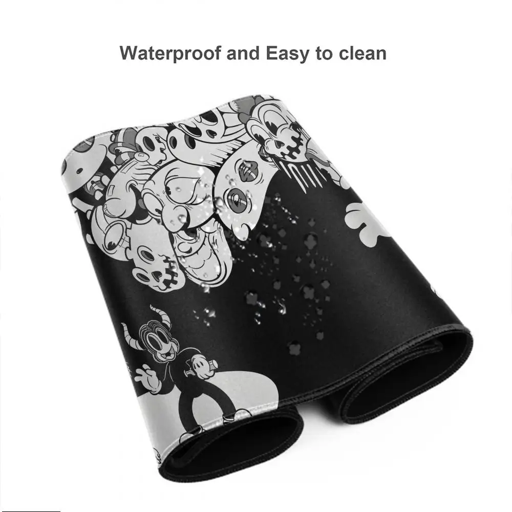 Japan Kawaii Deskmat Rubrehose Mouse Pad Gaming Large Mousepad Black And White Mouse Mats Office Carpet Game Accessories Playmat