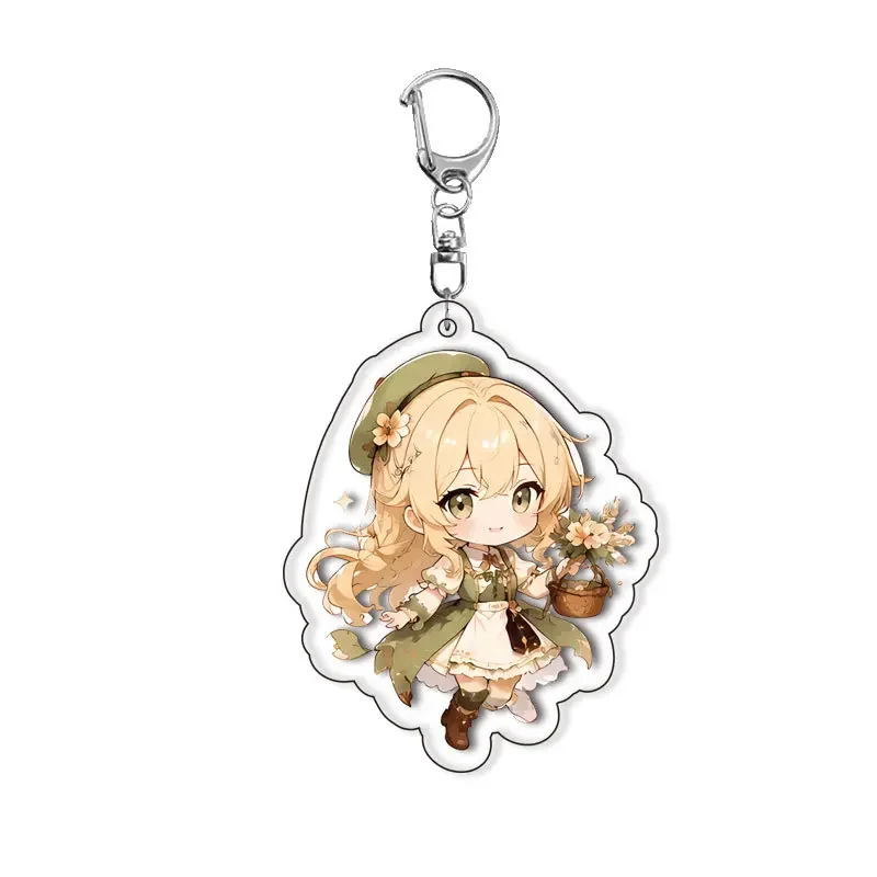 Aurora Academy Anime Acrylic Keychain, Cute Character Pendant Key Ring, Double-Sided Bag Charm, Backpack Key Holder Gift