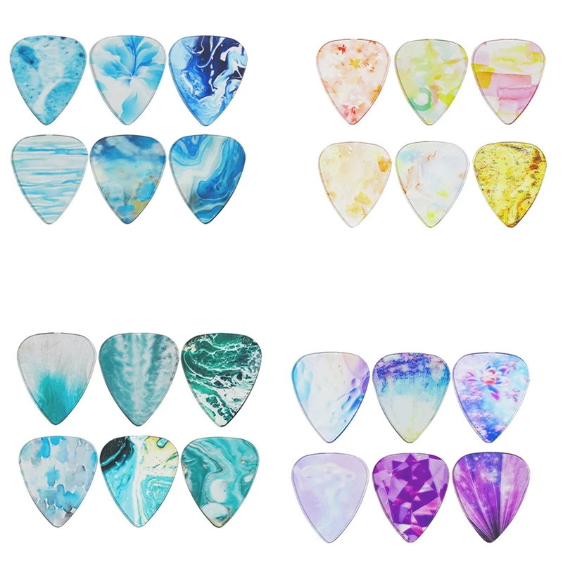 

ABJX New Transparent Picks, Guitar Picks, Folk Guitar, Electric Guitar Picks, Personalized Color Transparent Picks