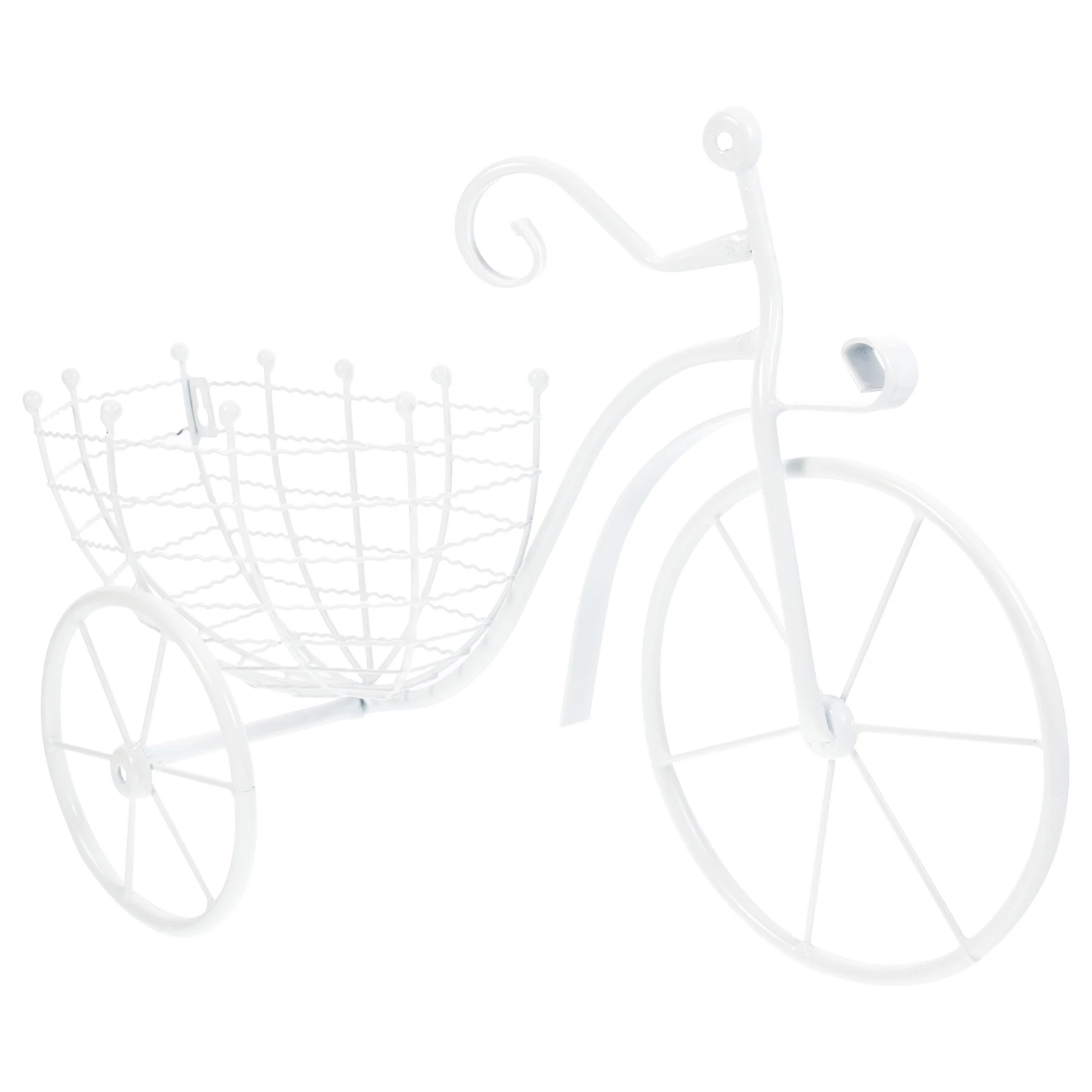 

Bicycle Shaped Ironwork Hanging Flowerpot Holder Retro Decorative Plant Smooth Lines European Style Garden Indoor Use