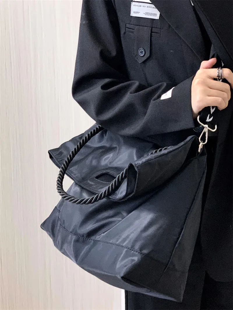 Nylon Women handbags large capacity Casual Wide Strap female shoulder bag big totes black travel lady crossbody bags bolsas