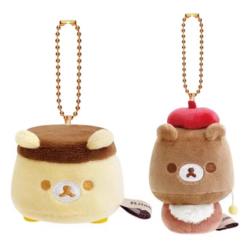 

Cute Rilakkuma Chairoikoguma Tenori Plush Toy Lovely House Furniture Bear Keychain Keyring Keyholder Bag Pendant Doll Toy Gifts