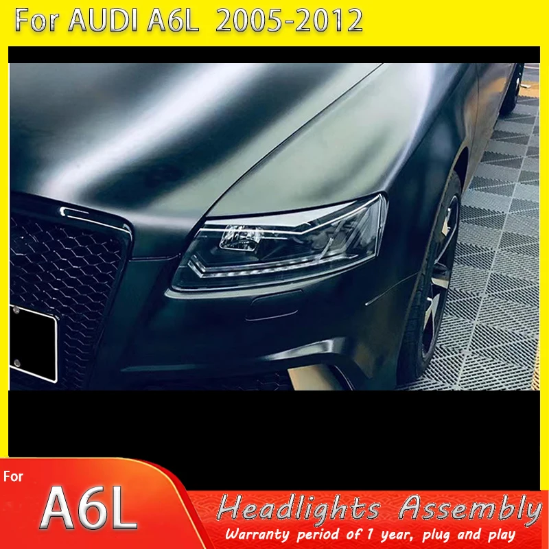 

Car For AUDI A6 2004-2012 Headlights DRL Hella LED Bi Xenon Bulb Fog Lights Car Accessory C5 C6 A6L Head Lamp