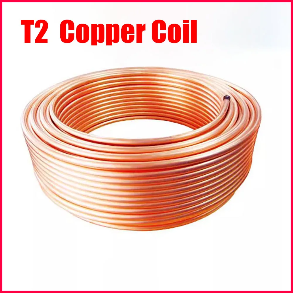 1Meter Soft Copper Tube Coil Outer Diameter 99.9% Pure Copper Wire Tube Air Conditioning Cooling Tube