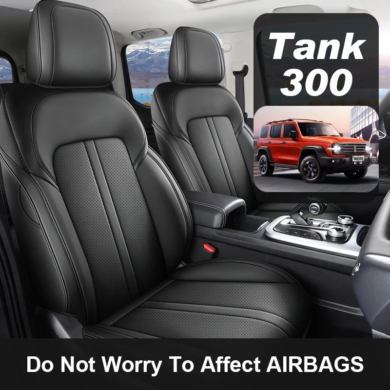 Autocovers Car Seat Cover Leather Specific Customize for Tank 300 Full Covered with Front and Rear Full Complete Set