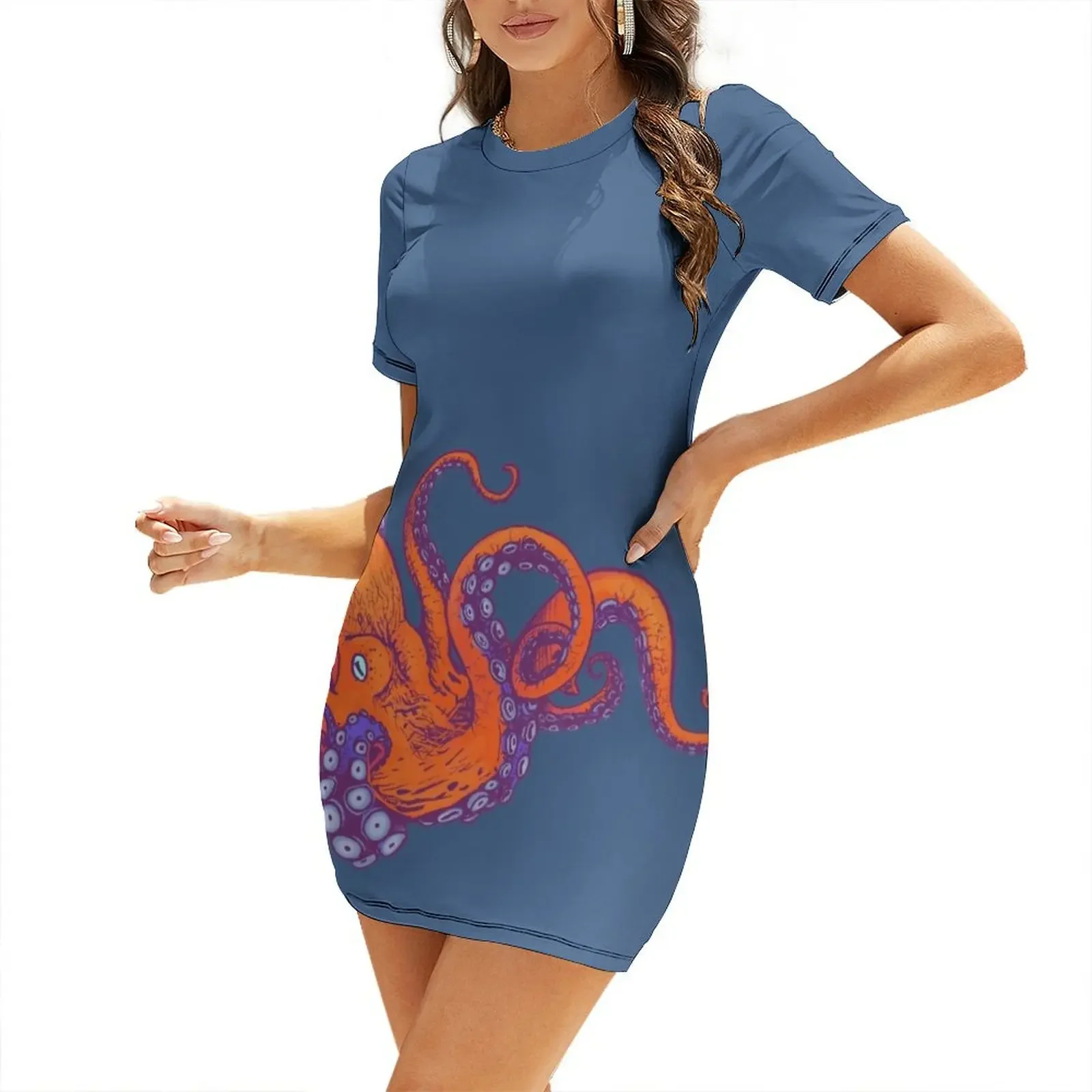

Octopus World Short-Sleeved Dress Elegant gown women's evening dresses 2025 dress women summer dress