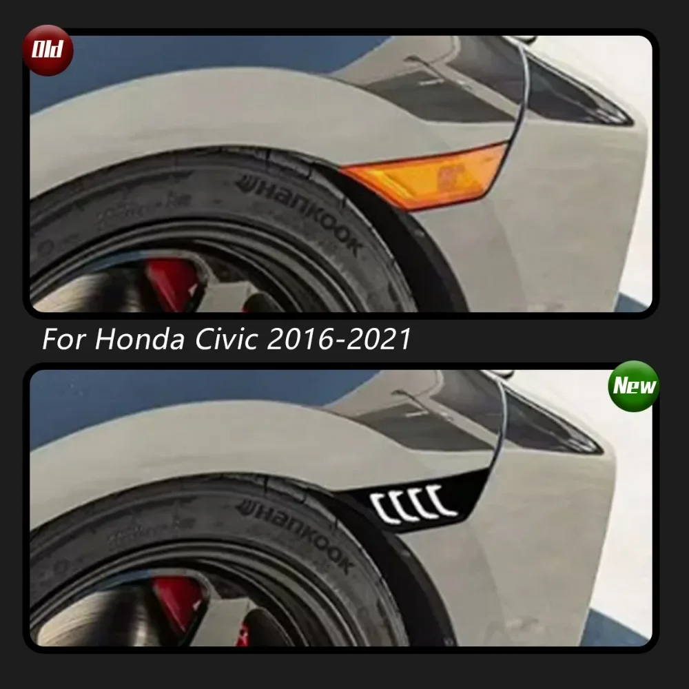

TYPY светодиодный боковой габаритный фонарь для Honda Civic 2016-2021, указатель поворота, дымчатая линза, желтый светодиодный указатель поворота, автомобильные аксессуары