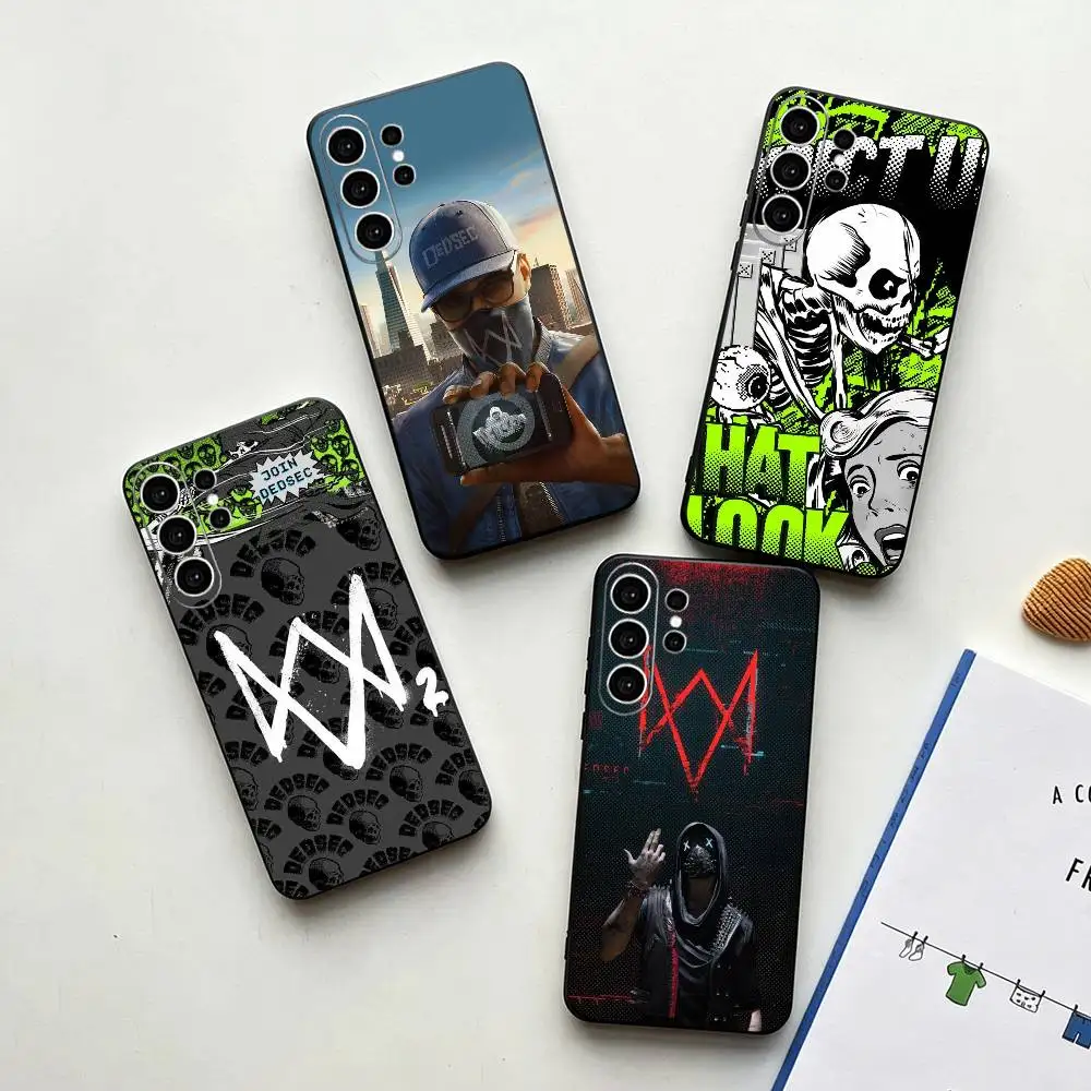 Game Watch Dogs 2 Phone Case For Samsung S25,S24,S21,S22,S23,S30,Ultra,S20,Plus,Fe,Note,10,9,5G Black Cover