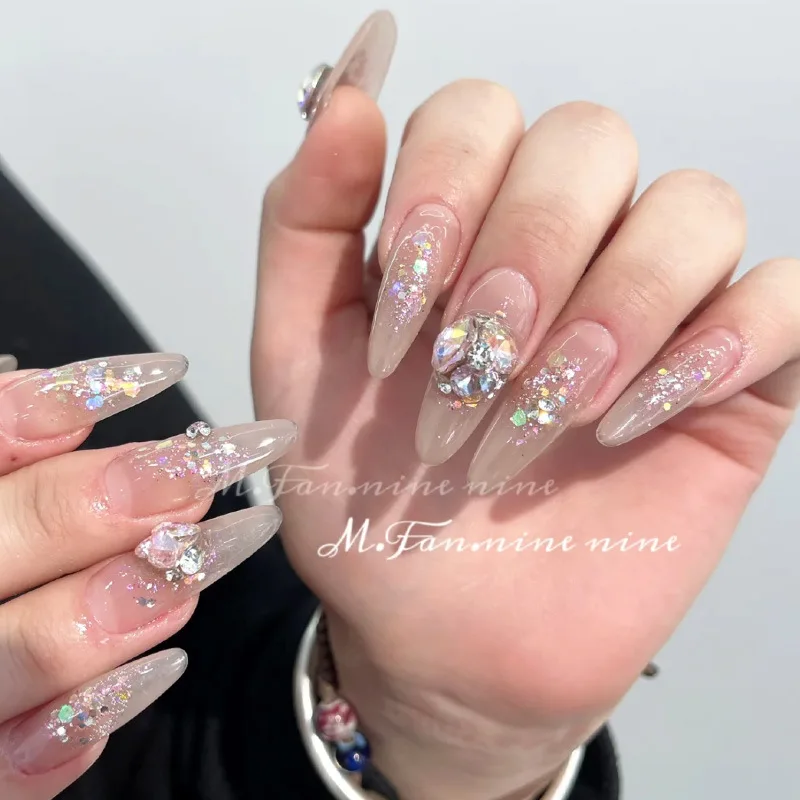 1/4Box Aurora Laser Nail Art Glitzer Pailletten Net1g Ultradünne unregelmäßige Meerjungfrau Flocken für UV Gel Polnisch Maniküre Dekorationen *&