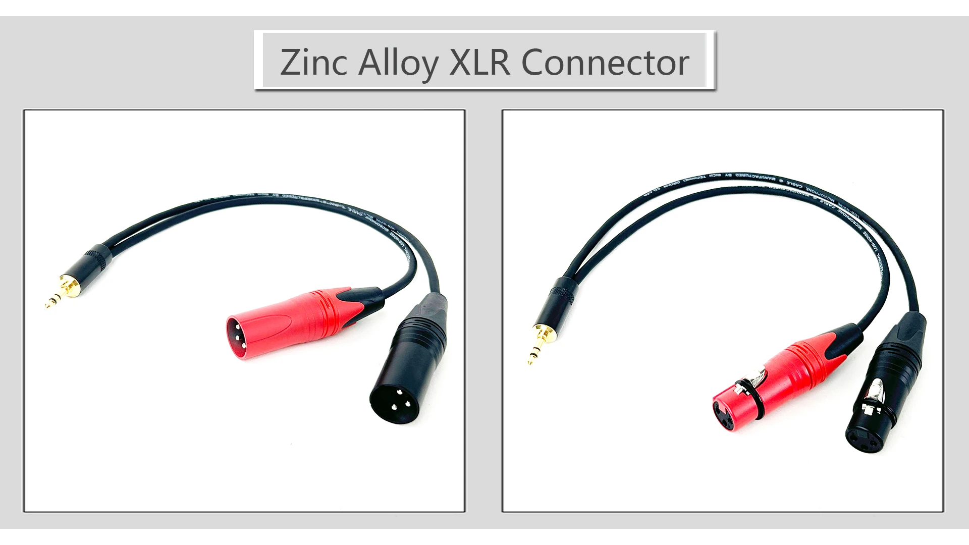 3,5 mm 1/8 Zoll TRS-Buchse auf 2 XLR-3-Pin-Kabeladapter, 3,5 mm Stecker auf Dual-XLR-Stecker/Buchse Breakout-Y-Splitterkabel 0,3 m-5 m – Detail 3
