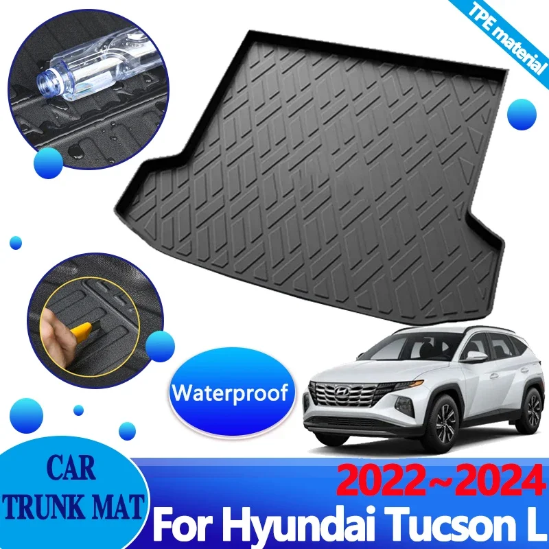 

for Hyundai Tucson L Accessories 2022 2023 2024 LWB NX4 Car Trunk Mats Anti-dirty Liner Waterproof Carpet Protector Storage Pad