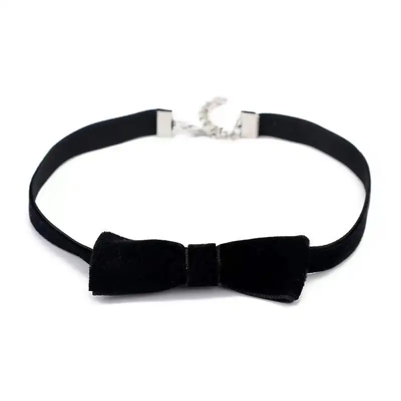 Sexy 10mm Width Velvet Bowknot Choker For Women Gothic Velvet Necklace Girls Party Gift