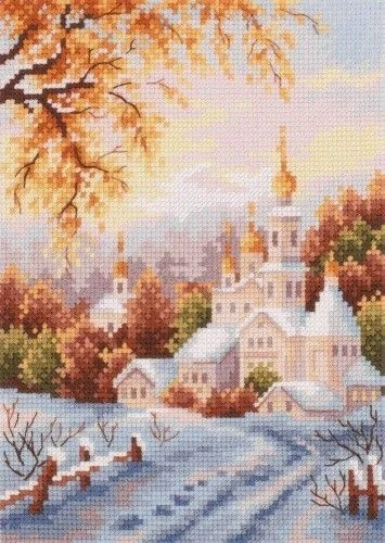 NN YIXIAO Counted Cross Stitch Kit Cross stitch RS cotton with cross stitch  snow in the sunset 25-30