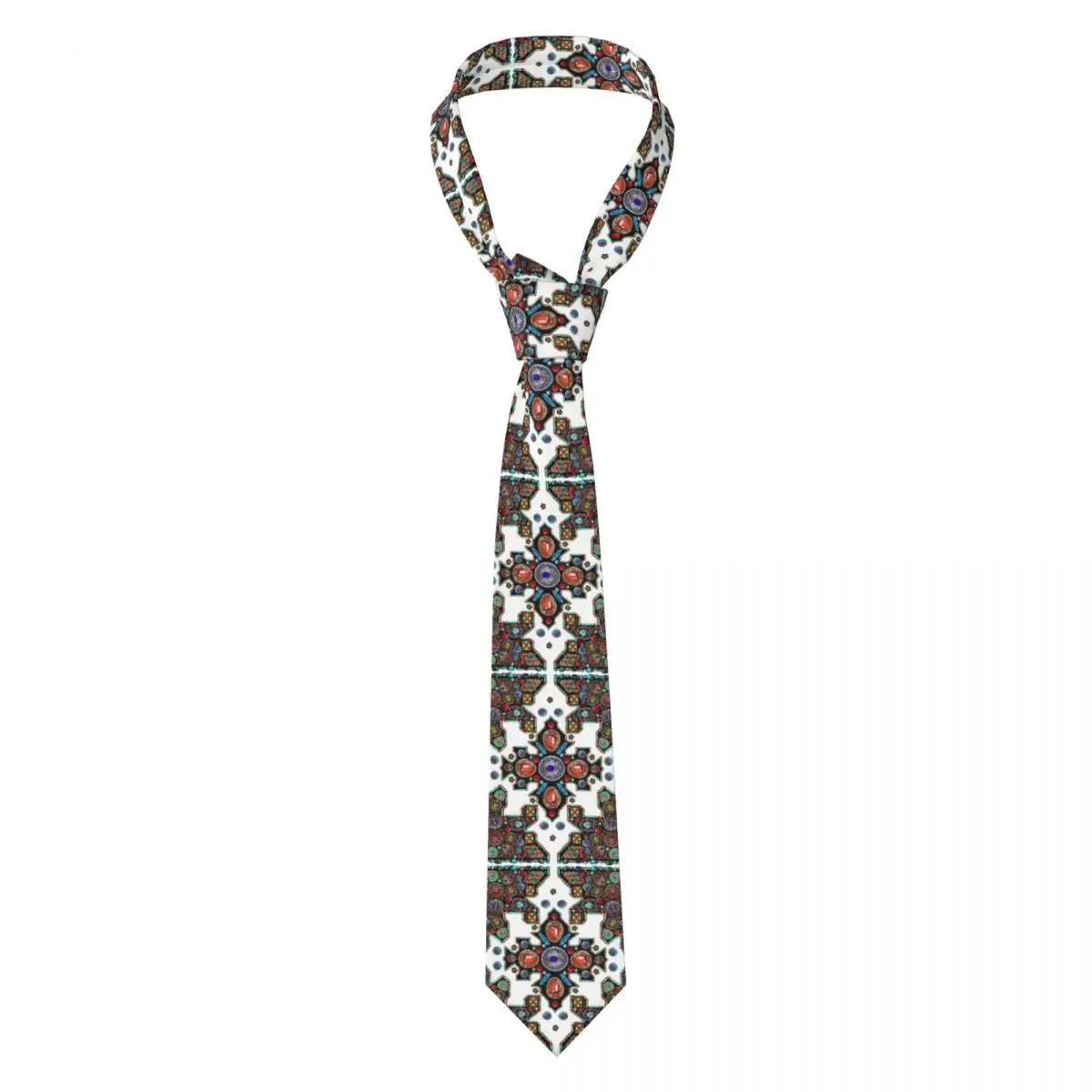 Kabyle Jewelry Amazigh Morocco Necktie for Men Silk Polyester Slim Neck Ties Party Suits Tie Casual Gravatas