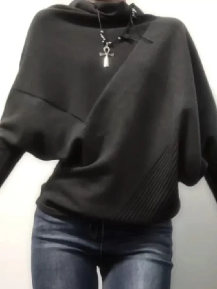 Pull Femme Irregular Sweater Women Fashion Korean Jumper Sueter Mujer Fall Winter Clothing Loose Patchwork Knit Pullovers Tops