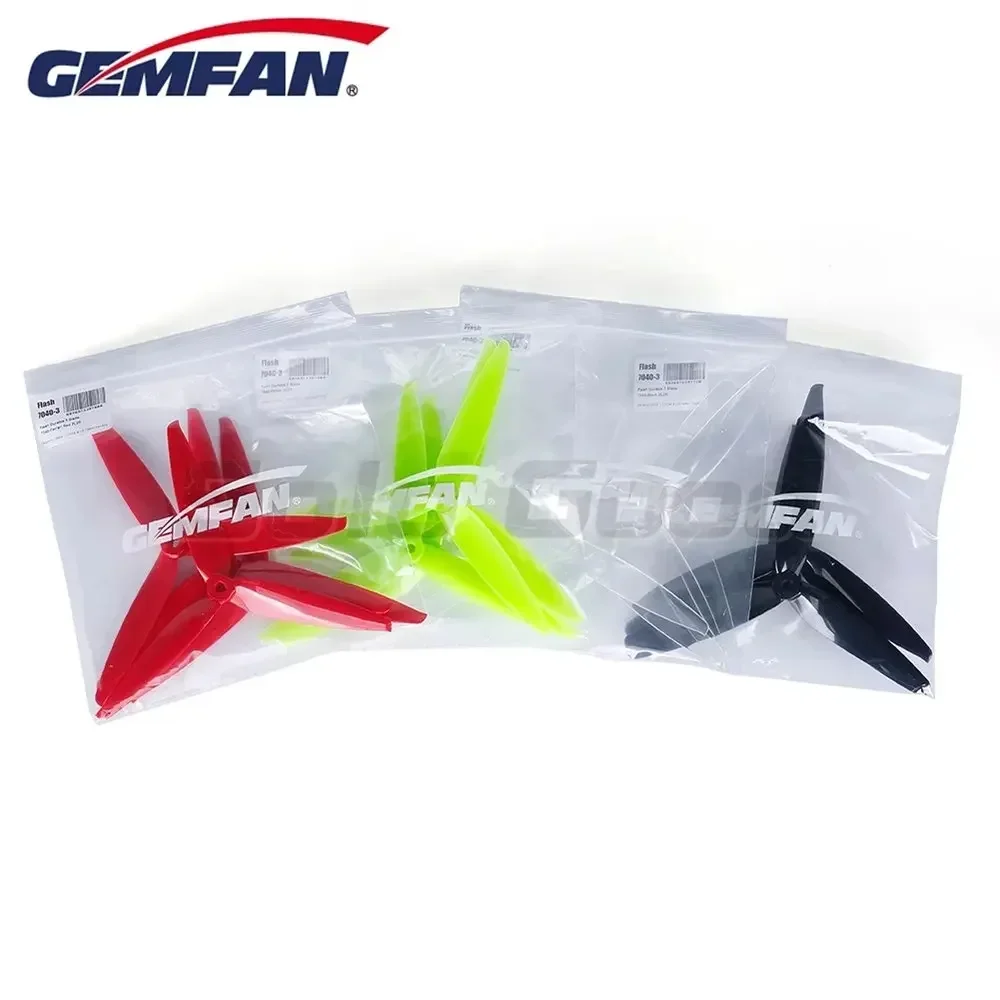 4 قطعة/2 أزواج Gemfan Flash 7040 7 بوصة 3-Blade 7X4X3 PC CW CCW المروحة لنماذج RC إطار متعدد المراوح قطع الغيار #1