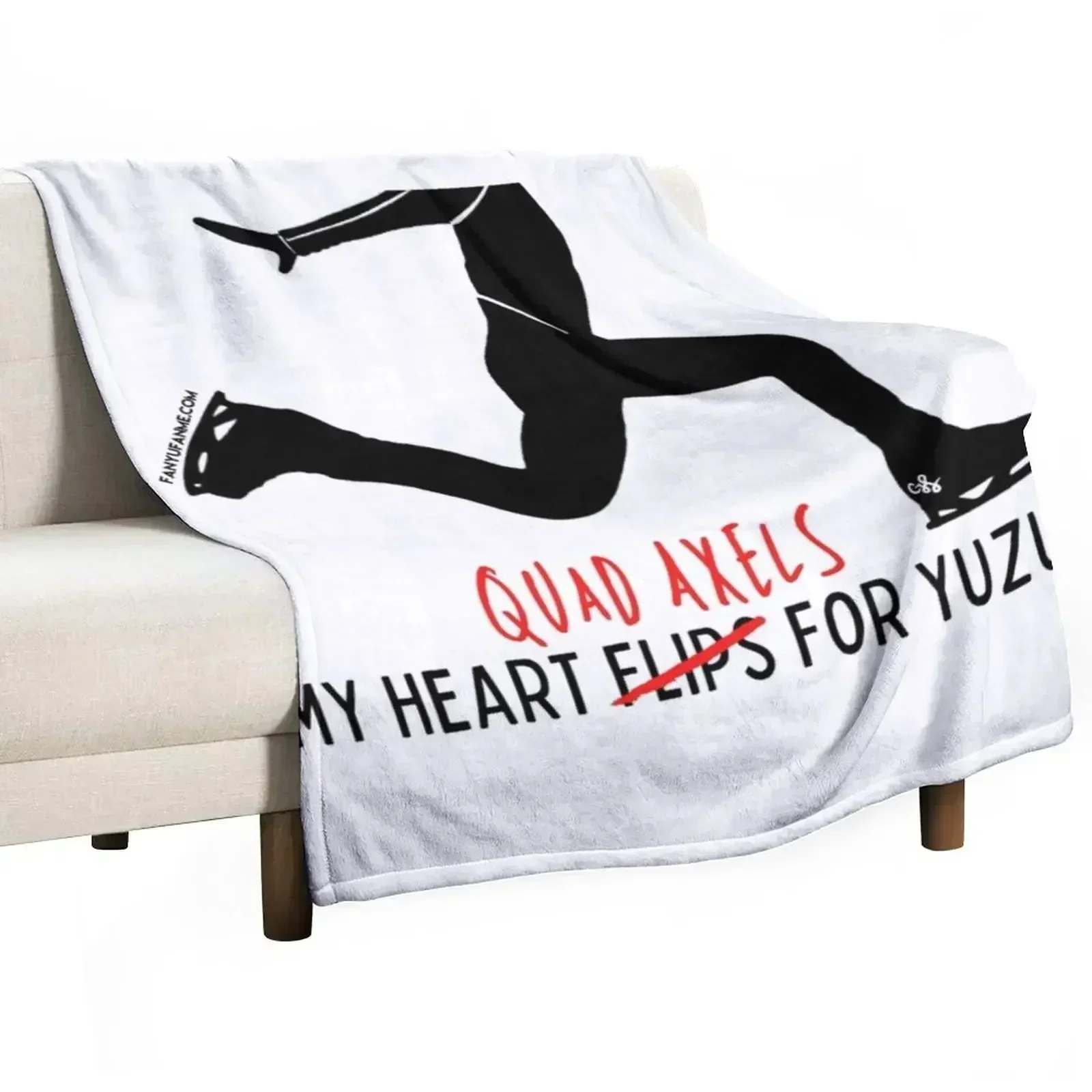 FanyuFanme - My Heart Quad Axels For Yuzu - Yuzuru Hanyu Throw Blanket Multi-Purpose Bed covers Blankets