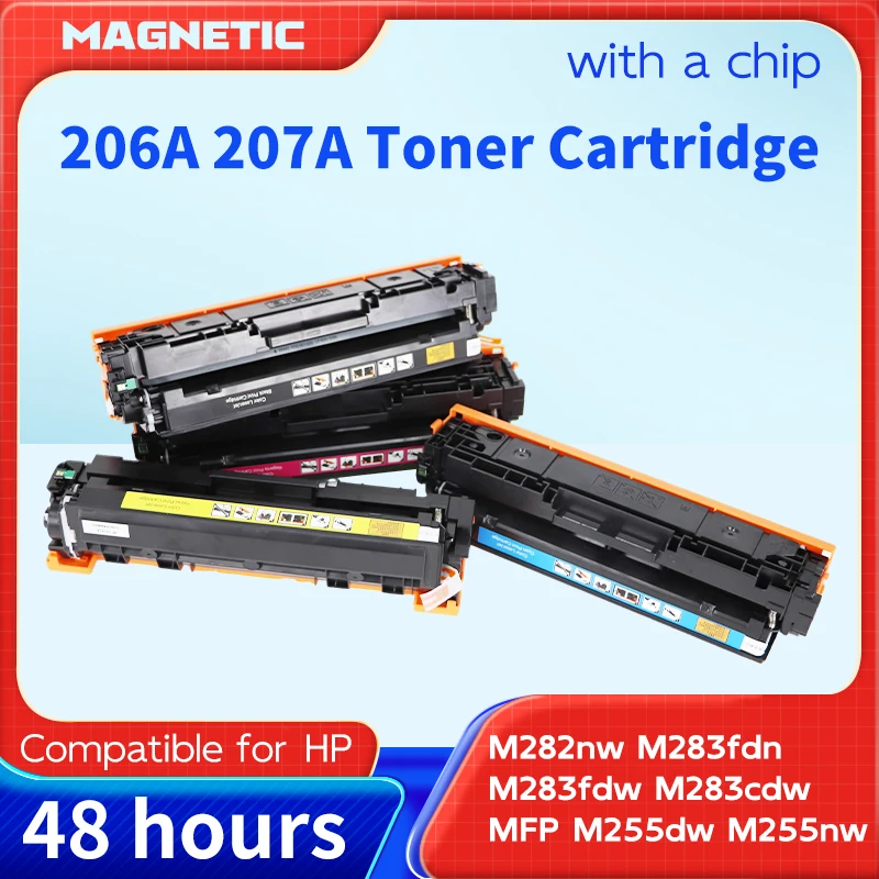 Toner Cartridge With Chip compatible for HP 207a 207A 206A 206a(M282nw M283fdn M283fdw M283cdw MFP M255dw M255nw W2210A Printer)