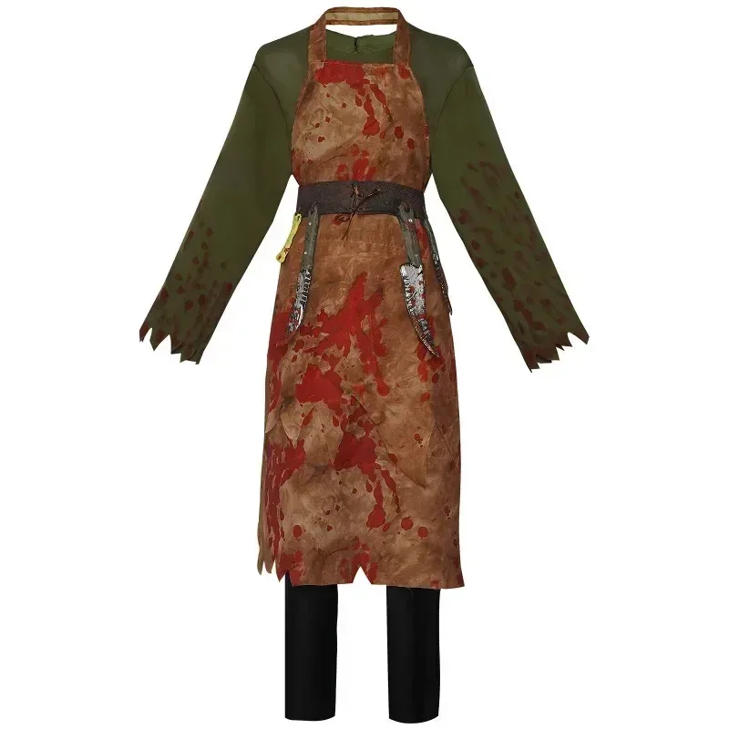 أزياء جوجيرلي الجزار الملون بالدم المخيف التأثيرية للهالوين كوس القماش الشيف زومبي بدلة الرجال لفيلم لعب الأدوار Gamek؛ 3، c'5.b؛ 8' #3