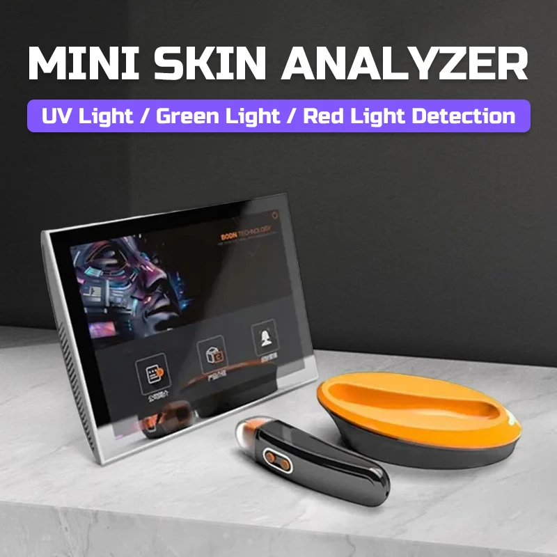 Mini 3D Huidanalysator Gezichtsscanner Pigment Acne Diagnose UV Licht Zonnebrand Spot Detectie Schoonheid Apparaat Thuisgebruik