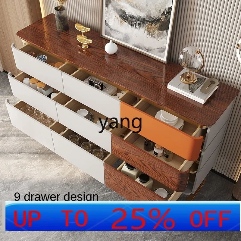 

LH solid wood modern simple locker living room integrated wall storage cabinet