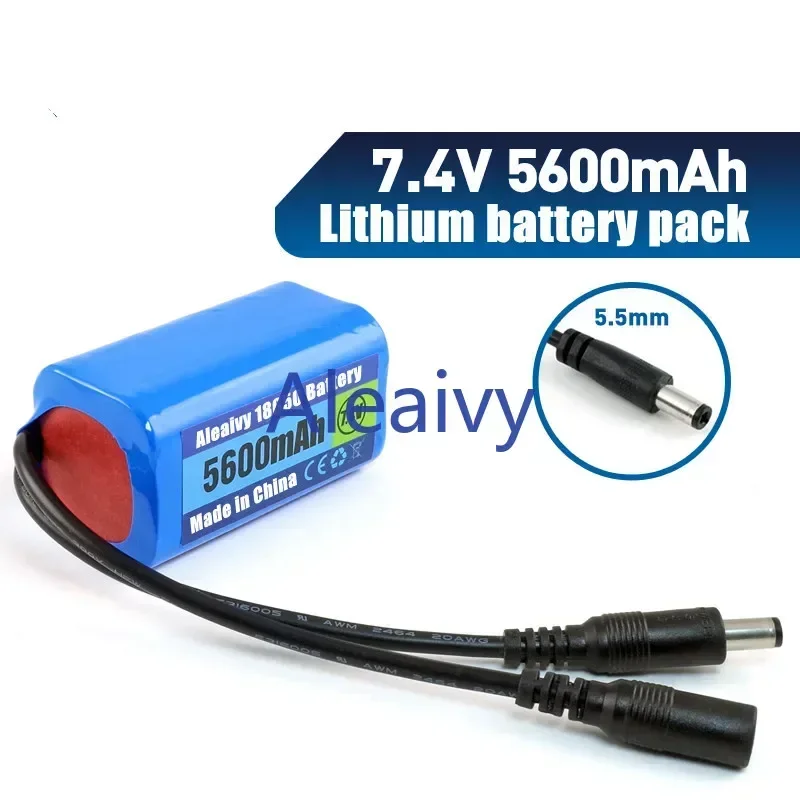 7.4 فولت/8.4 فولت 5600 مللي أمبير 18650 بطارية ل T188 T888 2011-5 V007 C18 H18 لذلك على التحكم عن بعد RC قارب طعم سمك أجزاء مع شاحن