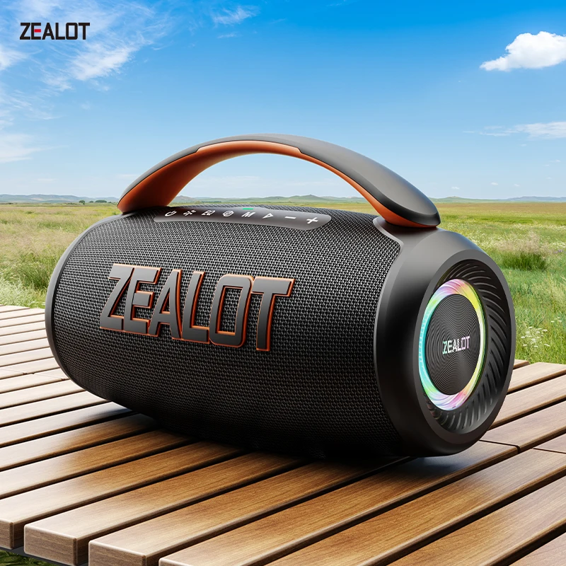 

Zealot_P12 Speaker 60W Wireless Bluetooth Speaker with Bluetooth 5.3, Stereo Sound,Comfortable handle,Controllable light