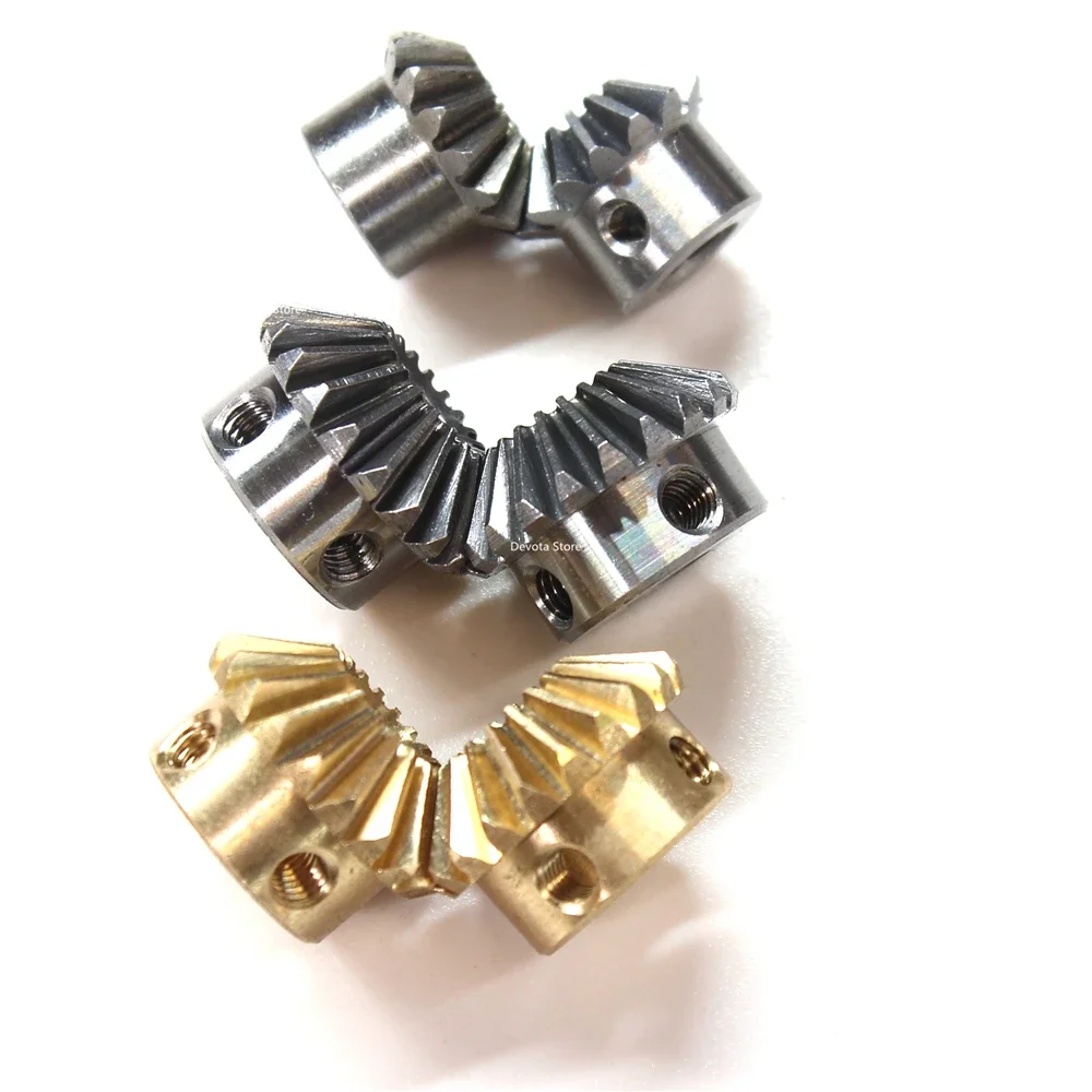 1PCS Transmission Bevel Gear 0.4M 0.5M 13T 18T 23T 25T Copper Steel Parts 0.8M 15T 1M 15T 20T 90-Degree Right Angle