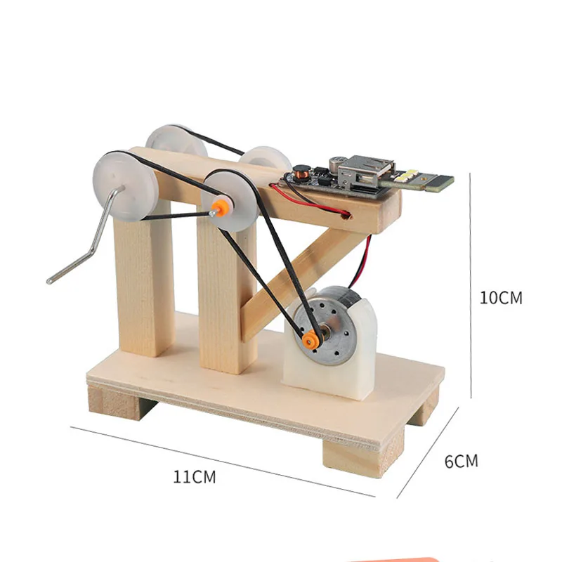 재미있는 핸드 크랭크 발전기, 과학 실험, 작은 발명품, 어린이 장난감, DIY 소형 생산, 수제 퍼즐, 어린이 장난감 