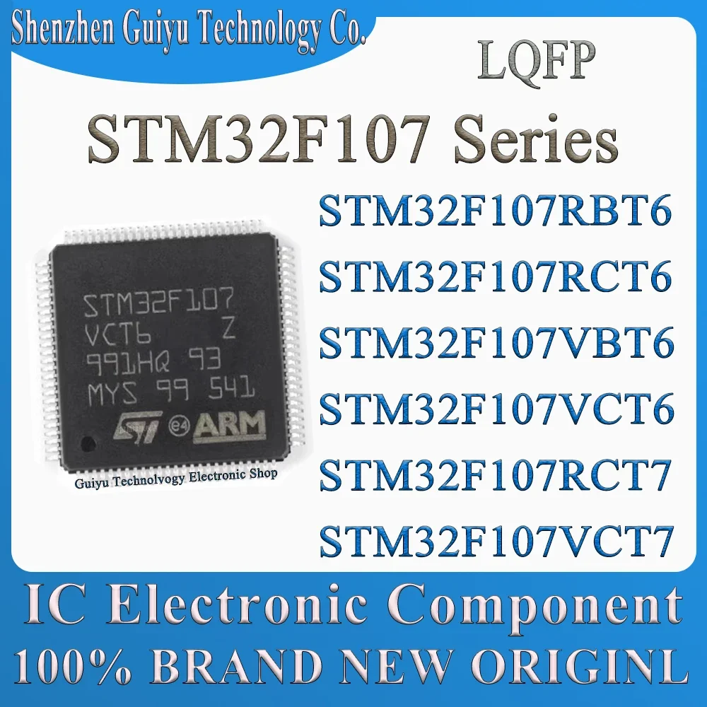 STM32F107RBT6 STM32F107RCT6 STM32F107VBT6 STM32F107VCT6 STM32F107RCT7 STM32F107VCT7 STM32F107 STM32F STM LQFP IC MCU Chip