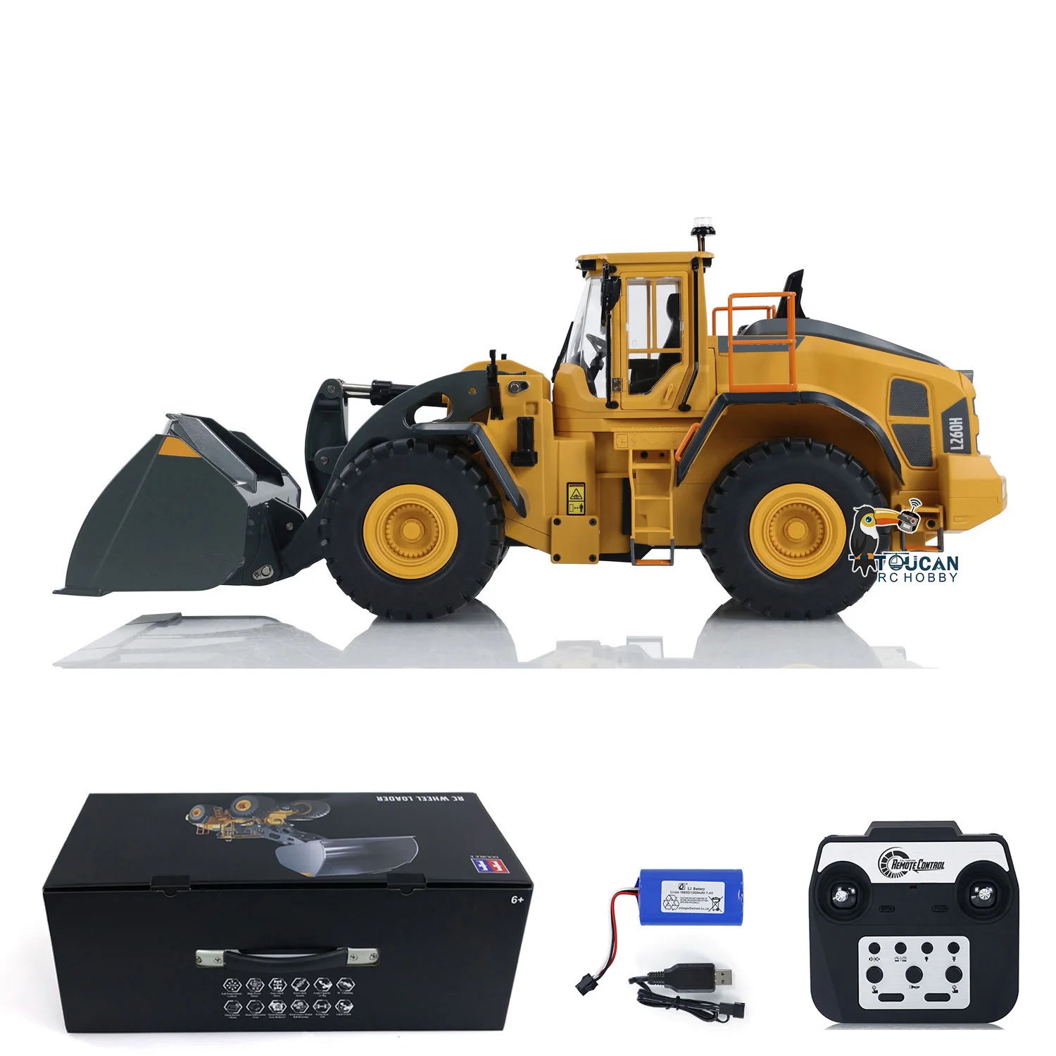 مزدوج النسر E592 1/16 L260H RC محمل التحكم عن بعد سيارة ضوء الصوت البناء لعبة ممتعة TH23665-SMT7