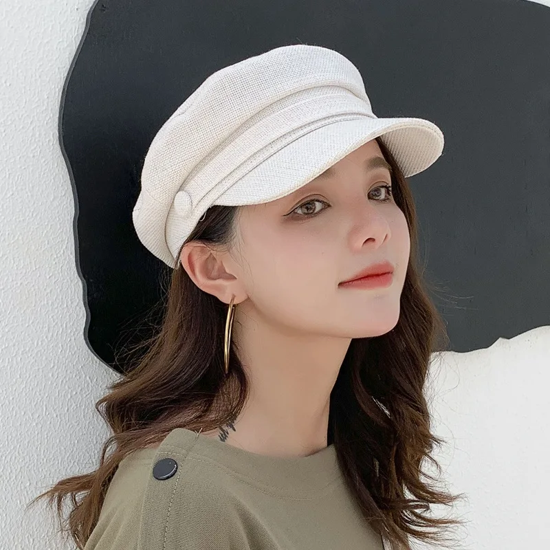 Spring and summer celebrity beret navy hat autumn and winter fashion Korean version casual octagonal retro duckbill cap