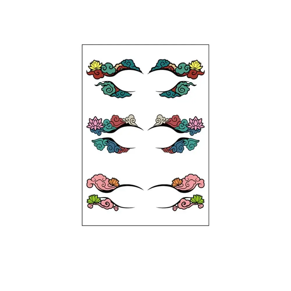 Waterproof Eyelash Tattoo Sticker Sweat-Proof Temporary Eyelash Make-Up Sticker Flower Long Lasting Eye Shadow Tattoo Stickers