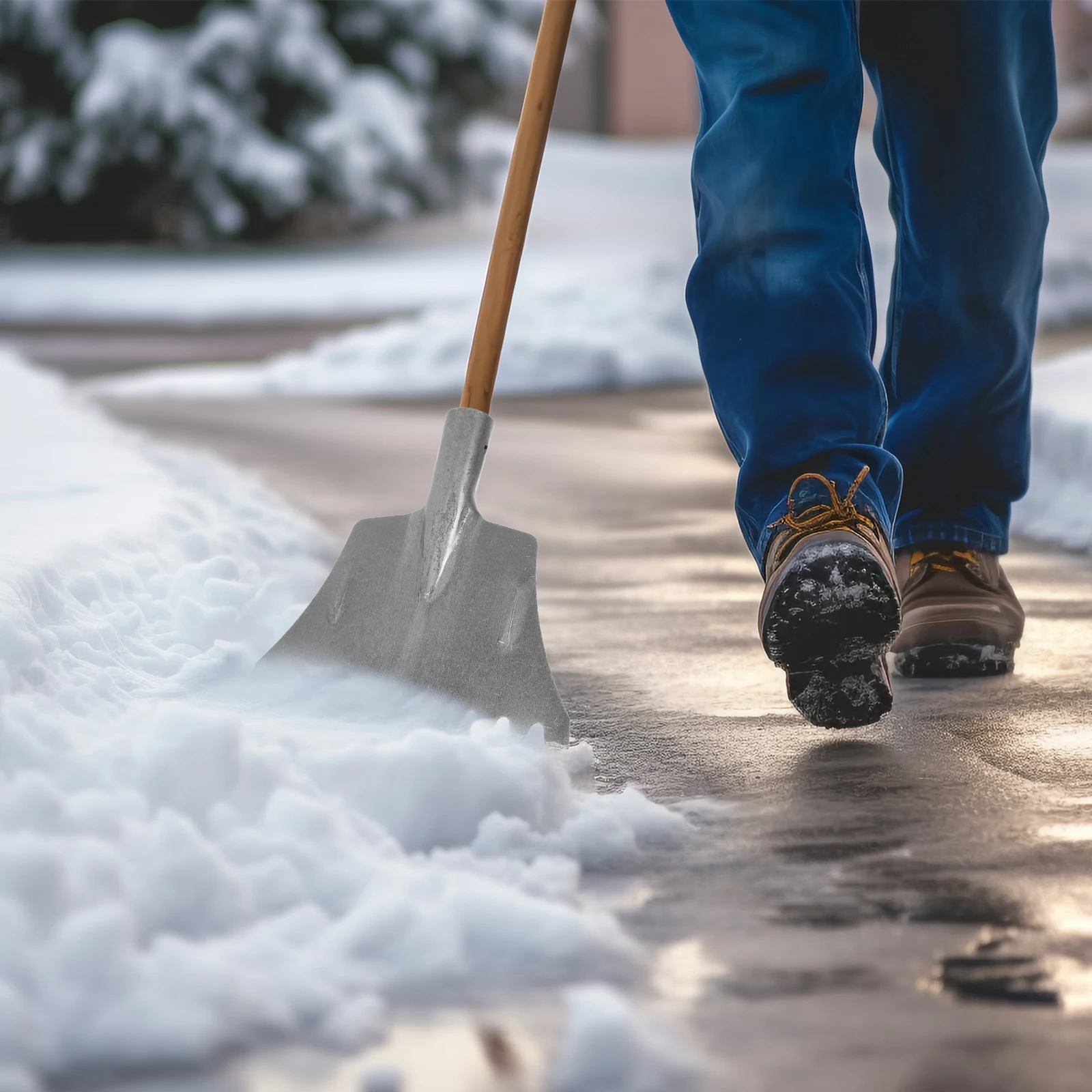 

Steel Breaking Shovel Household Replacement Ice Remover Outdoor Accessory Heavy Duty Snow Shovel Car Driveway Snow Removal Tool