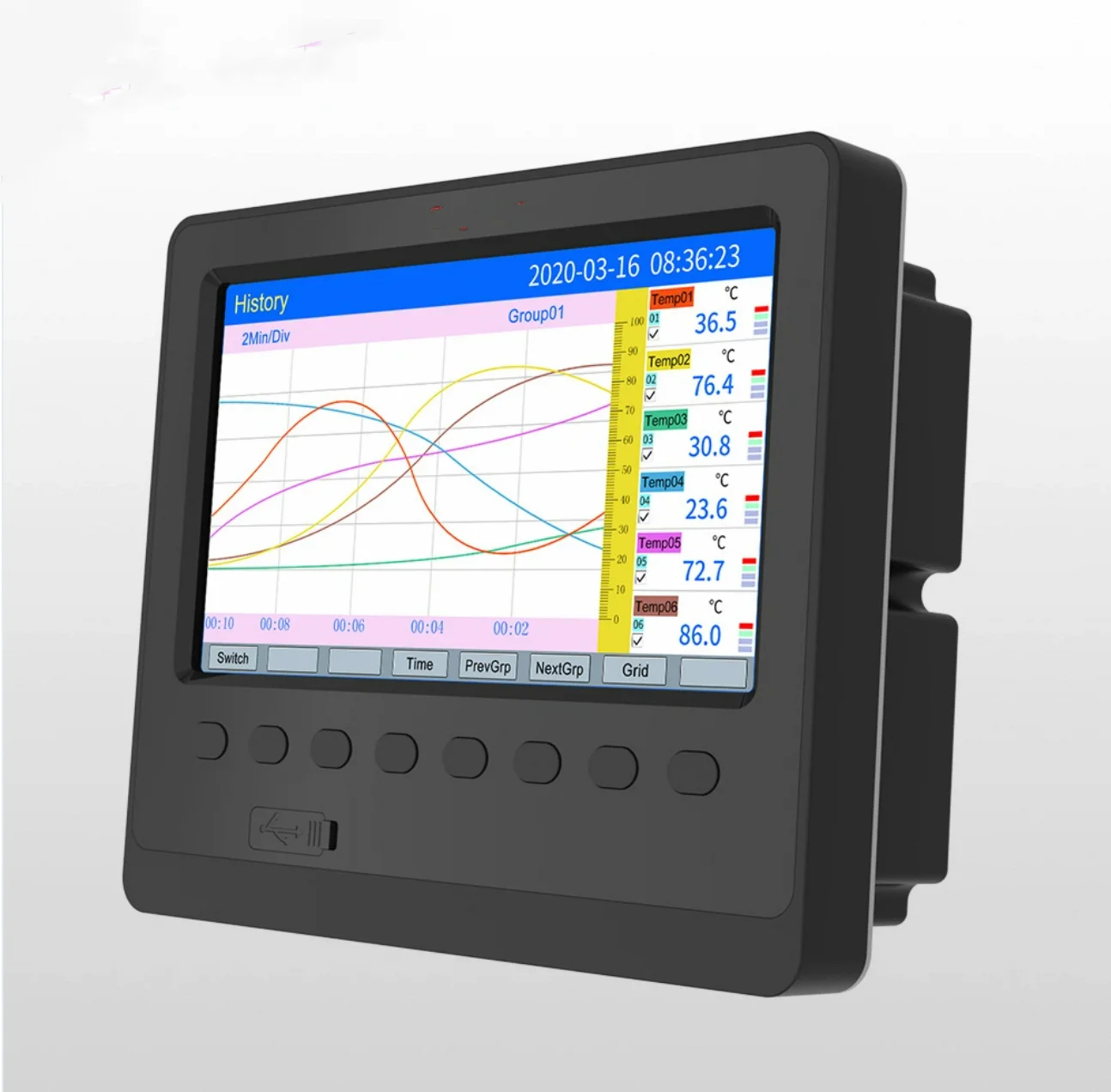 

16 Channel Universal Input Paperless Pressure and Temperature Chart Recorder Customizable OEM and ODM Support