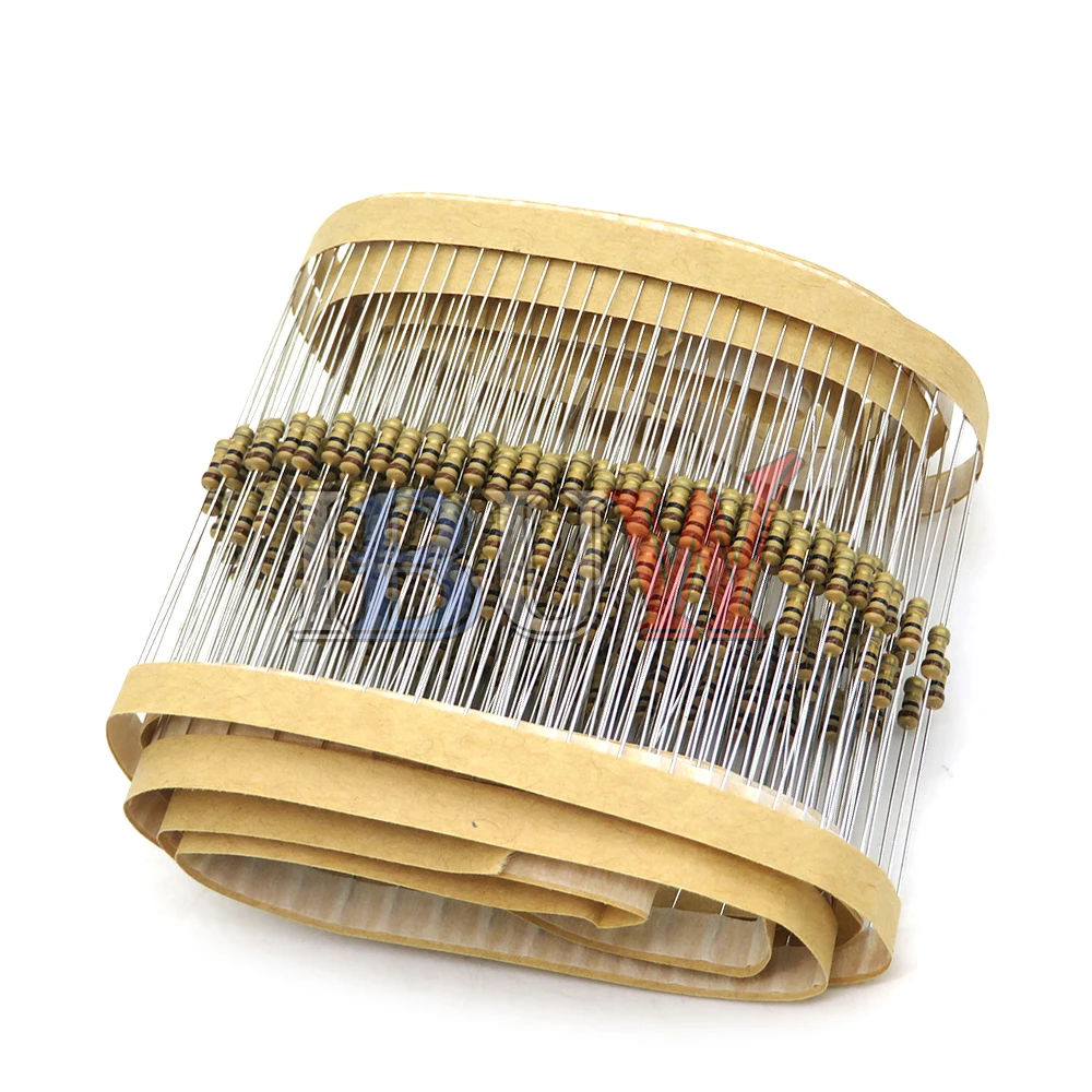 100pcs 1/4W Carbon Film Resistors 1R~22M 5% 100R 220R 1K 1.5K 2.2K  4.7K 10K 22K 47K 100K 100 220 1K5 2K2  4K7 ohm resistance