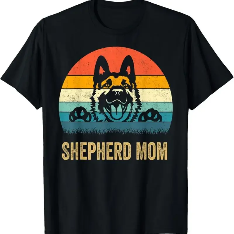 Retro German Shepherd Mom Dog Mother Pet Shepard Mama T Shirt