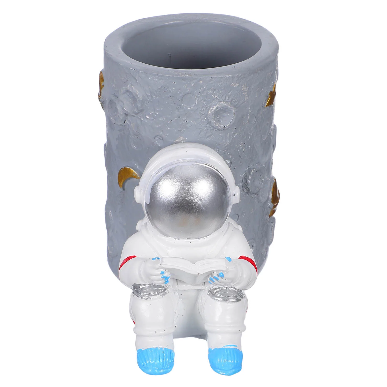 

Astronaut-Themed Pen Holder in Resin Material Functional Pencil Cup for Desk Organization Great for Office Study Room Decorative