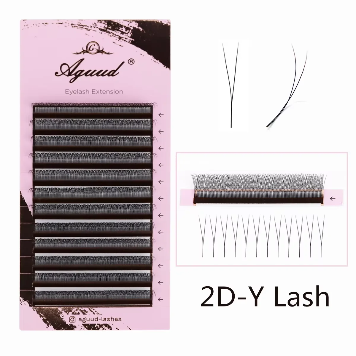 NEU Braune W-förmige Wimpernverlängerung 2DY 3D Spike Lash Vorgefertigte Fächerwimpern 5D 4D Clover W-Style Wimpern Braune 3D Fairy Handgewebte Wimpern – Detail 28