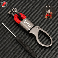 For Niu N1S UQi UQI+S M1s Mqi Nqi Gt Gts Pro N1s 2024 Keychain Keyring Lanyard Chain Key Rings Key holder Motorcycle Accessories