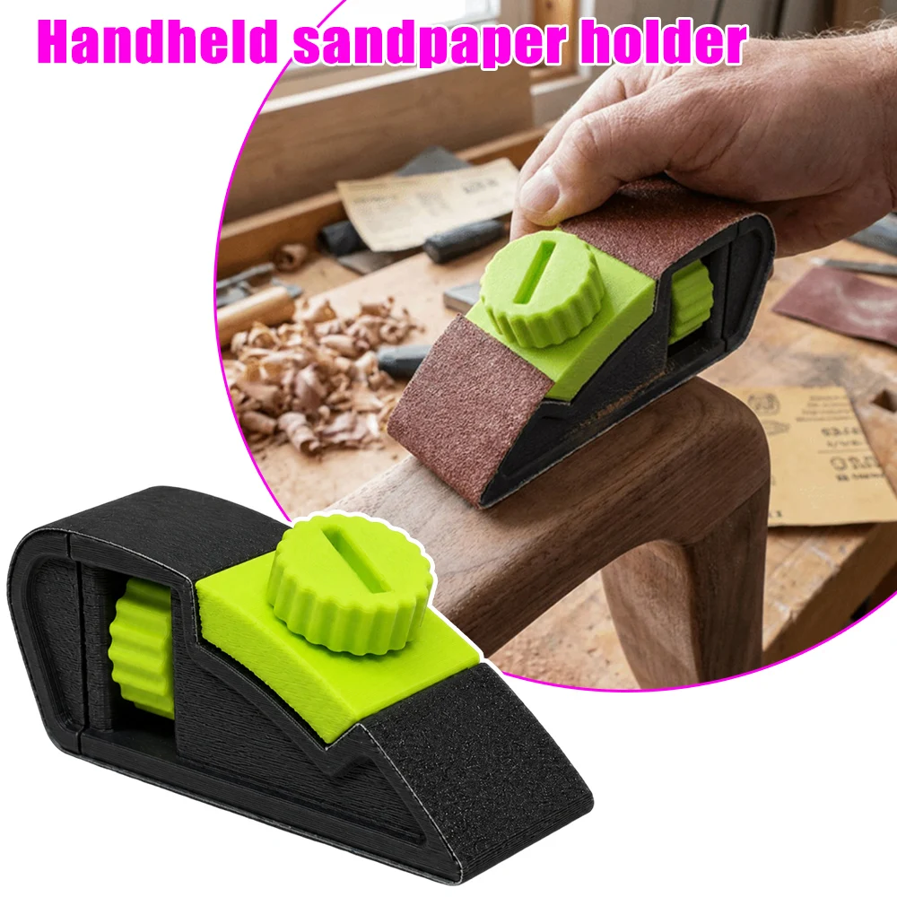 Adjustable Handheld Sandpaper Holder Woodworking Model Sanding Handheld Sandpaper Clip Tension Adjustable Quick Change