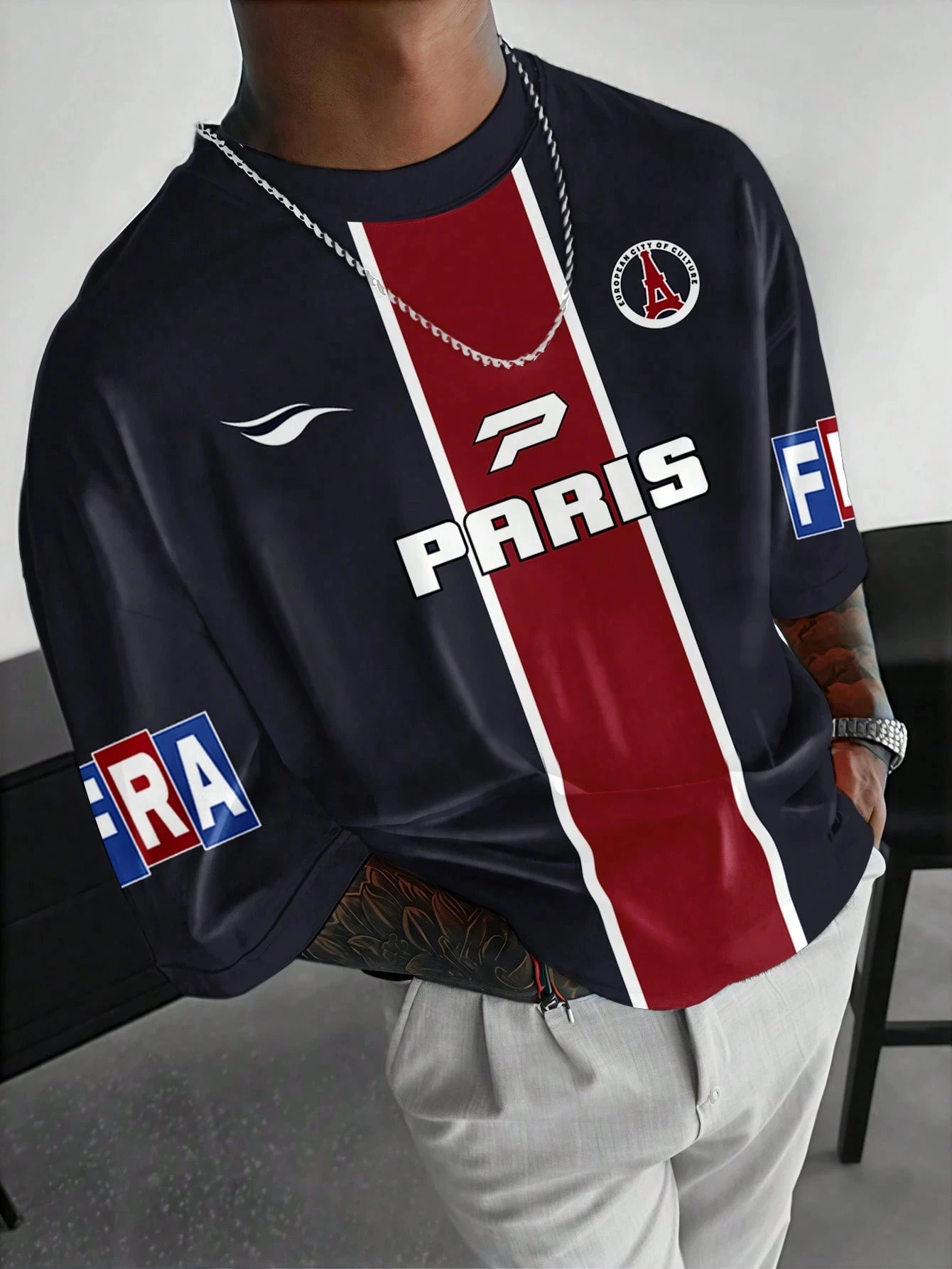 

Manfinity Sporsity Men Casual Short Sleeve Round Neck Jersey T-Shirt With Letter Print, Summer, Street Wear, Boyfriend Gift