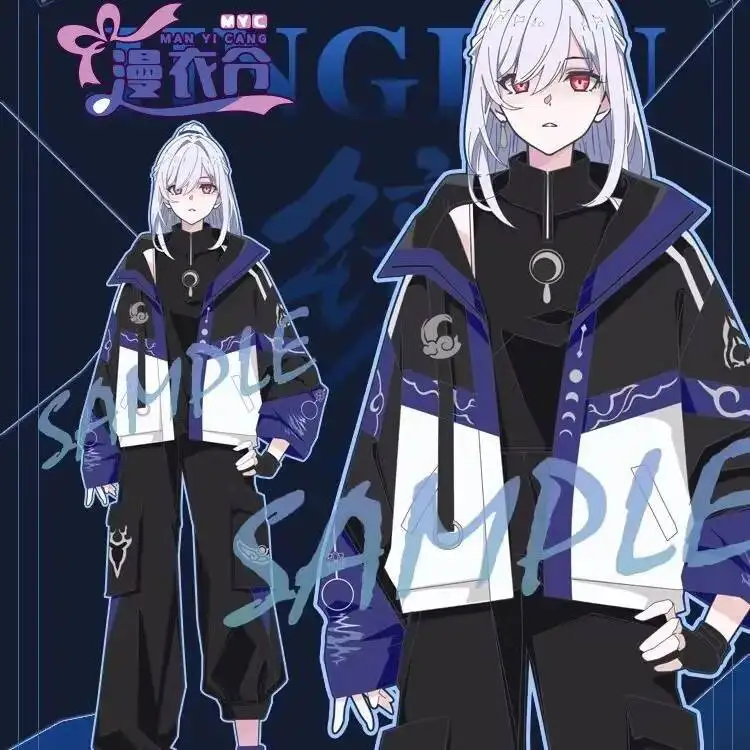 

Game Genshin Impact Jingliu Cosplay Fashion Haruku Coat Hoodies Unisex Sweatshirt Springs Acg Autumn Pants Daily Streetwear
